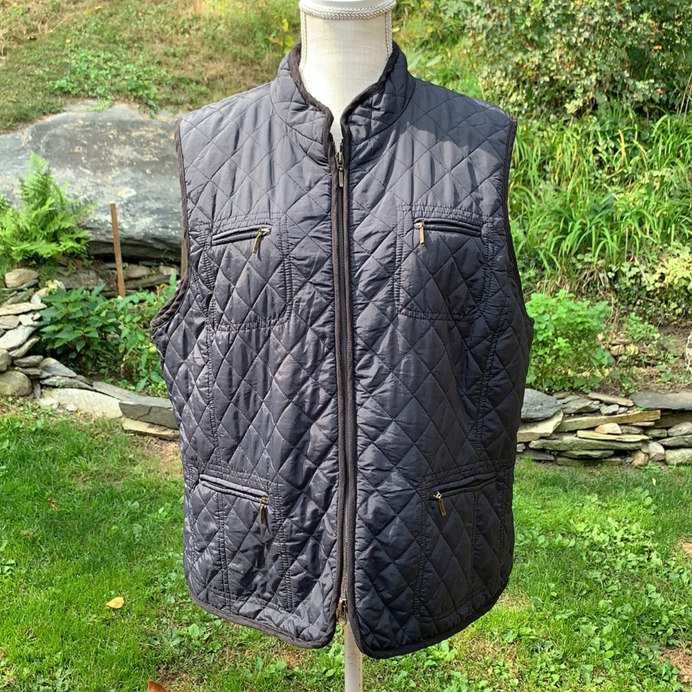 croft & barrow Black quilted vest size XL